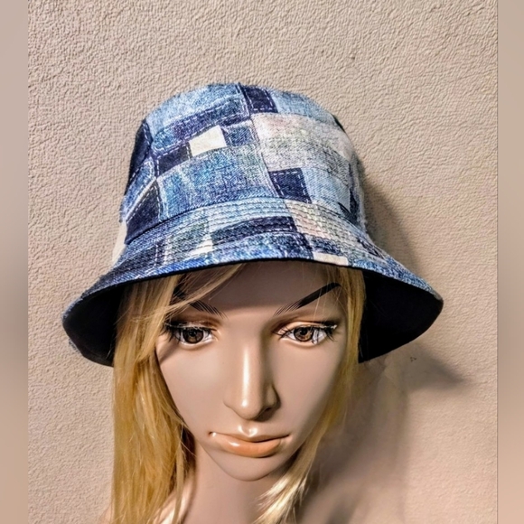Accessories - REVERSIBLE Patchwork Bucket Hat New